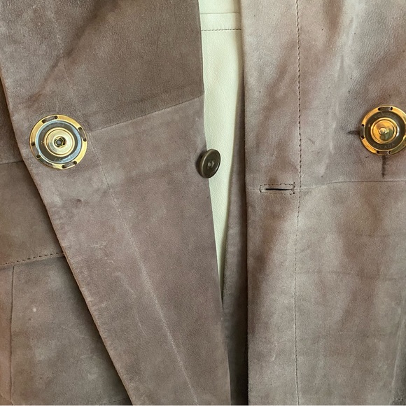 ESCADA Leather Suede Jacket Size 36 - Picture 6 of 7